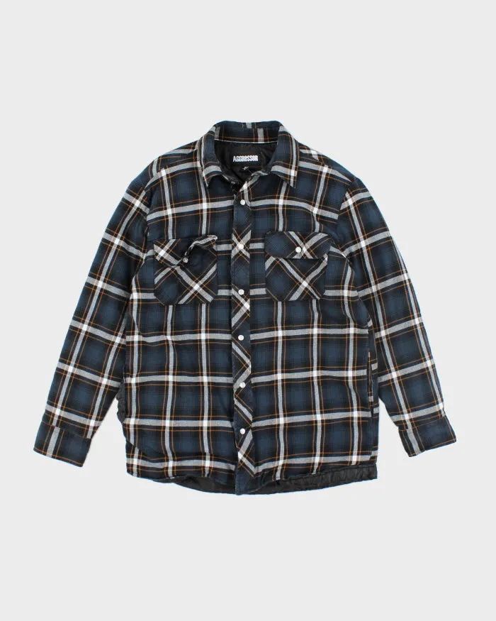 Vintage Aggressor Oversized Snap Button Shacket - S sold by Rokit