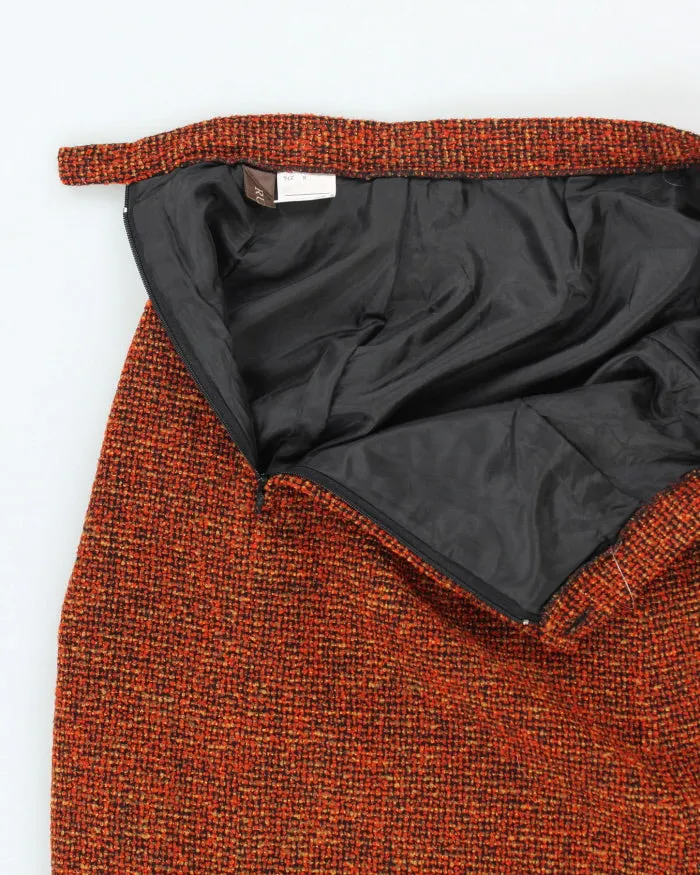 Vintage 1990s Orange Wool Maxi Skirt - XS sold by Rokit product image thumbnail 3