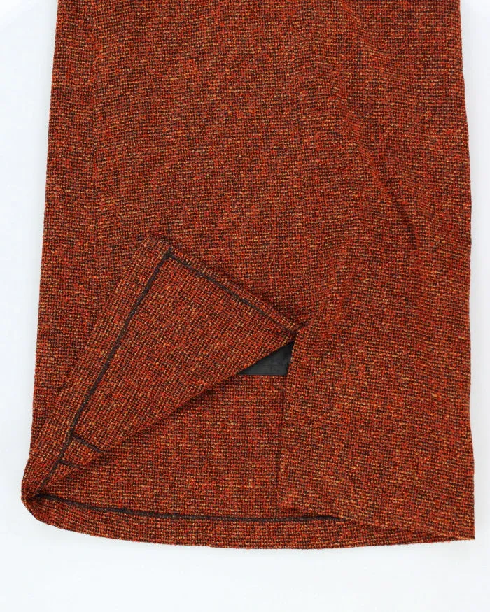 Vintage 1990s Orange Wool Maxi Skirt - XS sold by Rokit product image thumbnail 4