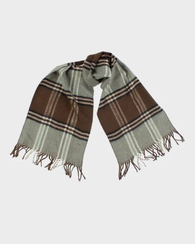 Vintage Royal Rossi Cashmere Checked Scarf sold by Rokit