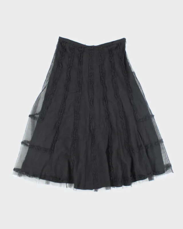 DKNY Silk Ruffle Skirt - S sold by Rokit