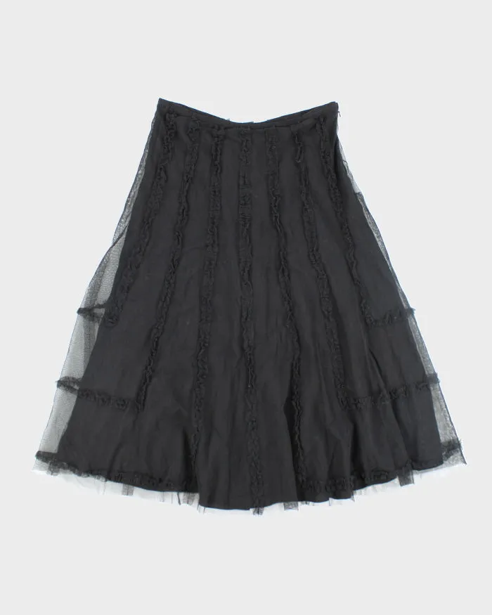 DKNY Silk Ruffle Skirt - S sold by Rokit