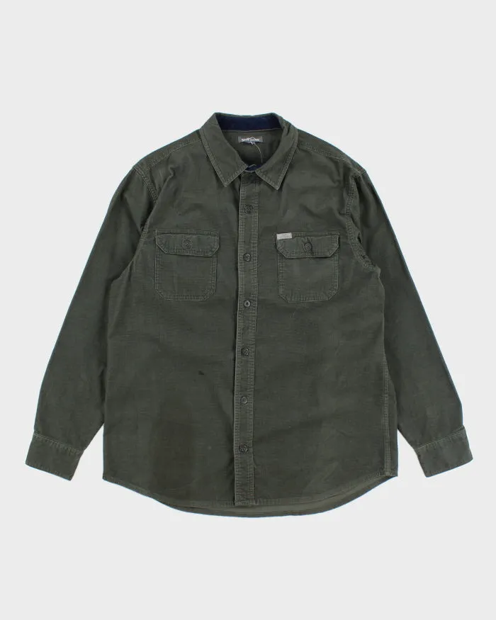 Vintage Eddie Bauer Green Corduroy Shirt - M sold by Rokit