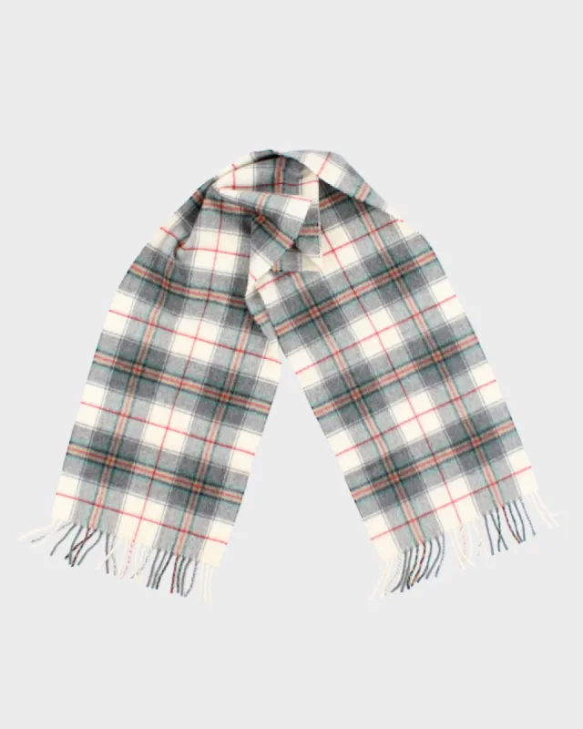 Vintage Checked Wool & Angora Scarf sold by Rokit