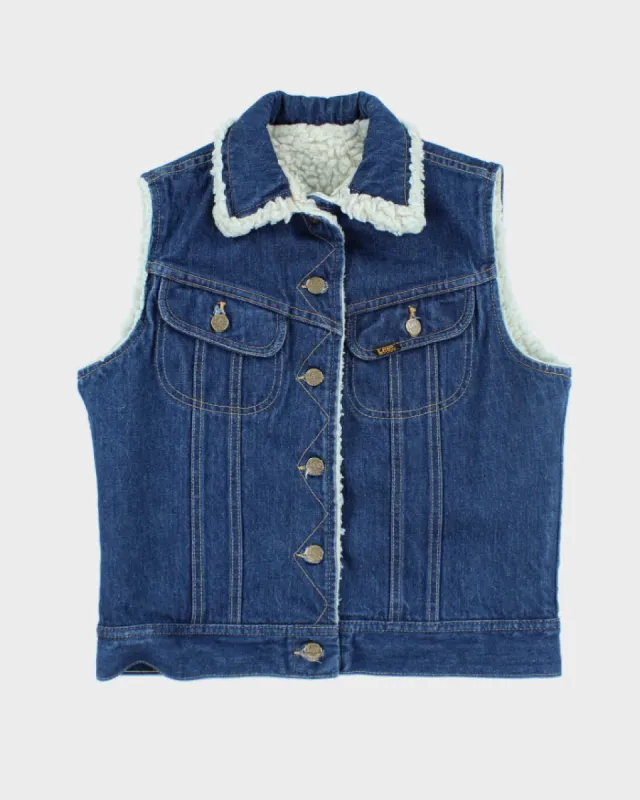 Vintage 90's Lee Teddy Lined Denim Gilet - S sold by Rokit