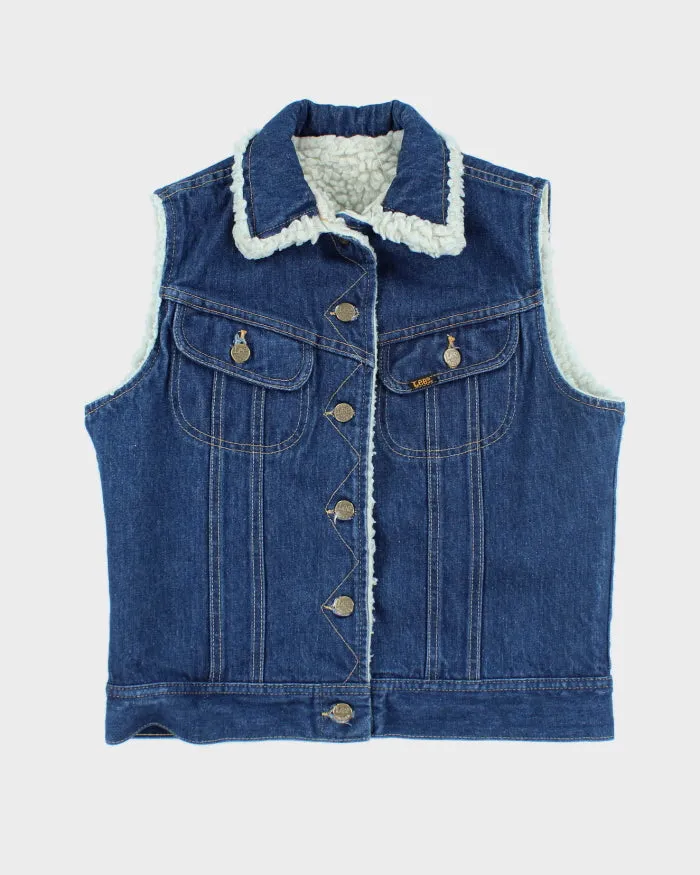 Vintage 90's Lee Teddy Lined Denim Gilet - S sold by Rokit