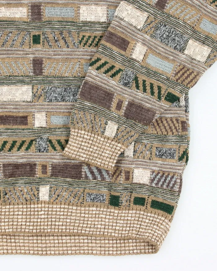 Vintage 90's Porto Bello Chunky Patterned Knit Jumper - L sold by Rokit product image thumbnail 4