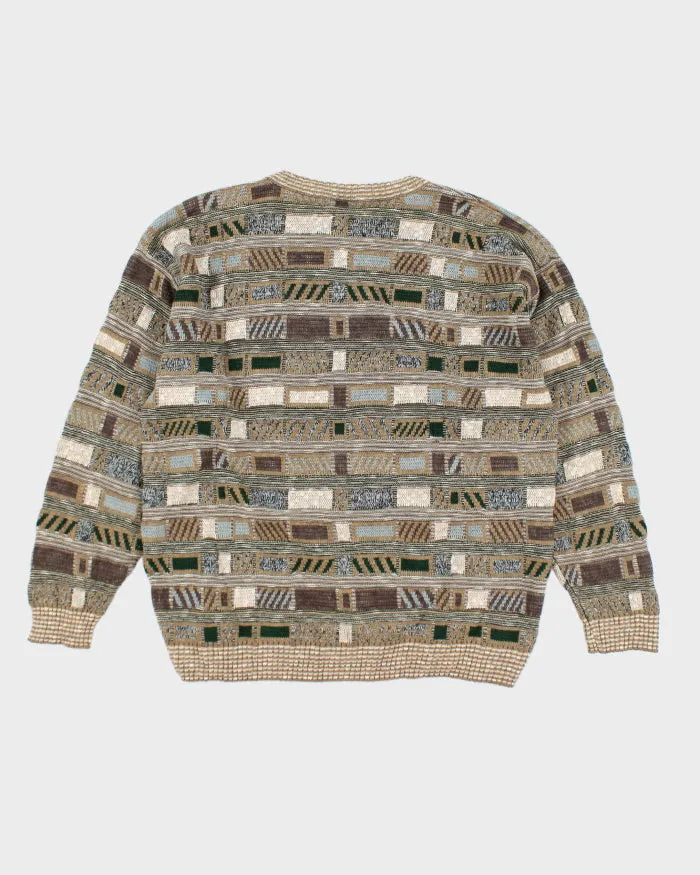 Vintage 90's Porto Bello Chunky Patterned Knit Jumper - L sold by Rokit product image thumbnail 2