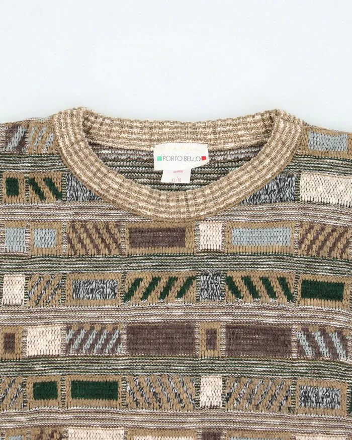 Vintage 90's Porto Bello Chunky Patterned Knit Jumper - L sold by Rokit product image thumbnail 3