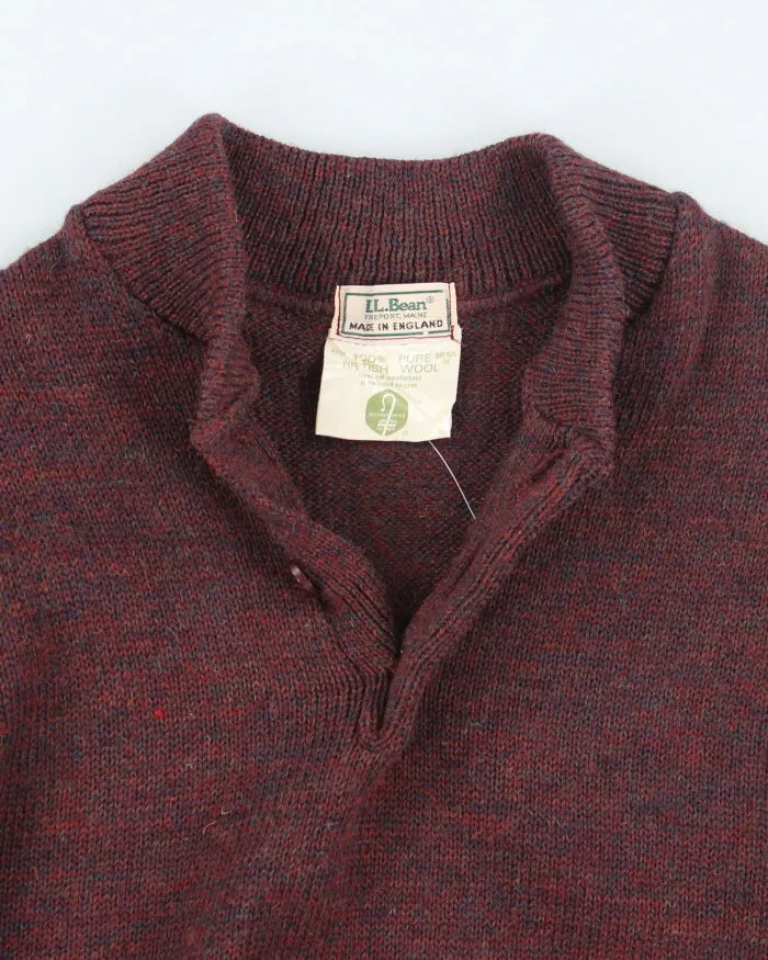 Vintage L.L. Bean Quarter Button Up Wool Knit Jumper - L sold by Rokit product image thumbnail 3