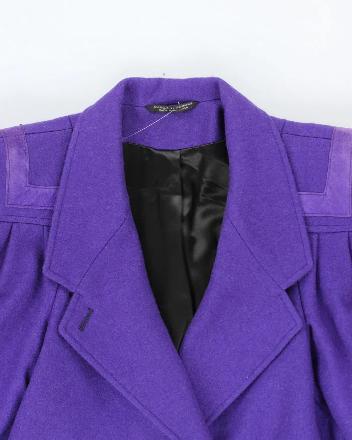 Vintage 80s Wool Blend Purple Coat - M sold by Rokit product image thumbnail 3