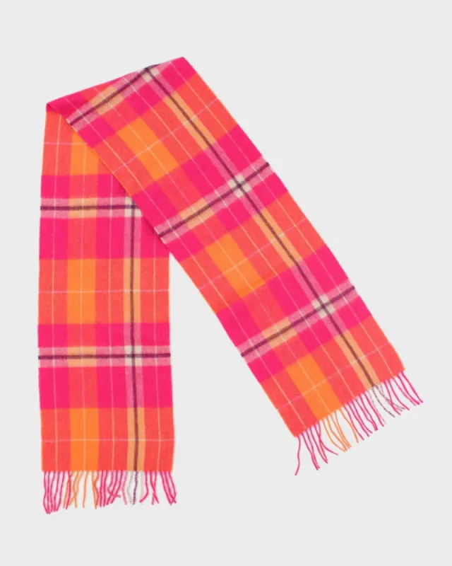 Vintage Edinburgh Checked Lambswool Scarf sold by Rokit
