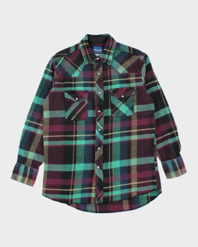 Vintage 90's Wrangler Western Snap Button Shirt - L sold by Rokit