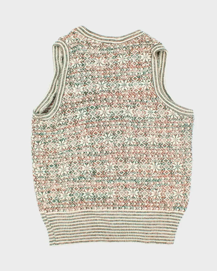 Vintage Caldwell Patterned V-Neck Tank Knit Jumper - M sold by Rokit product image thumbnail 2