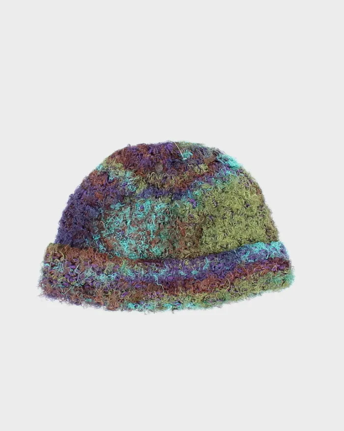 Vintage Y2K Textured Roll Top Beanie - OS sold by Rokit product image thumbnail 2