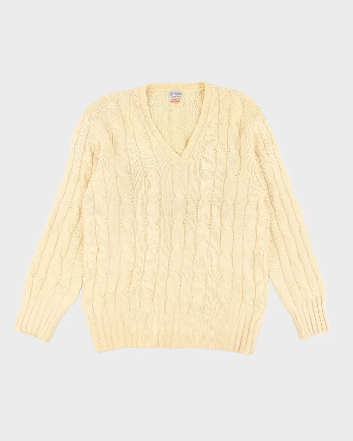 Vintage W&J Wilson V-Neck Pure Wool Knit Jumper - L sold by Rokit