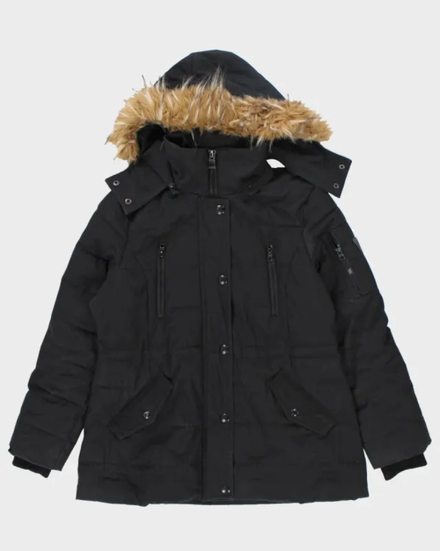 Vintage Women's Y2K Guess Hooded Multi Pocket Parka Coat - L sold by Rokit