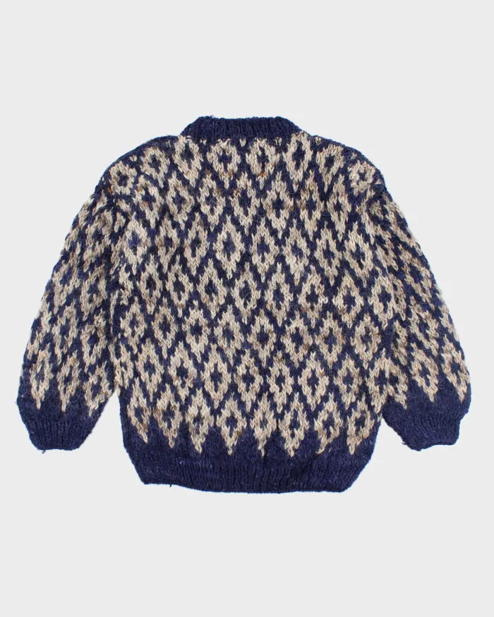 Vintage 90's Patterned Chunky Knit Jumper - L sold by Rokit product image thumbnail 2