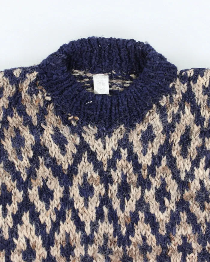 Vintage 90's Patterned Chunky Knit Jumper - L sold by Rokit product image thumbnail 3