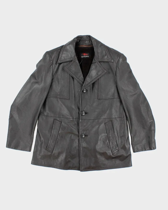 Vintage Hudson's Bay Lined Leather Jacket - M sold by Rokit