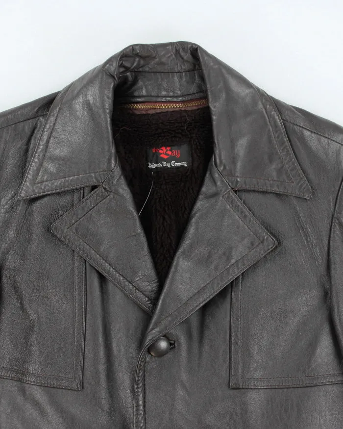 Vintage Hudson's Bay Lined Leather Jacket - M sold by Rokit product image thumbnail 3