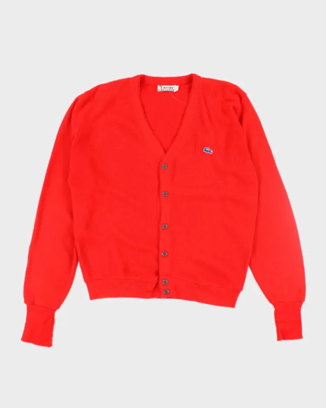 Vintage 80's Lacoste Blue Crocodile Button Up Cardigan - L sold by Rokit