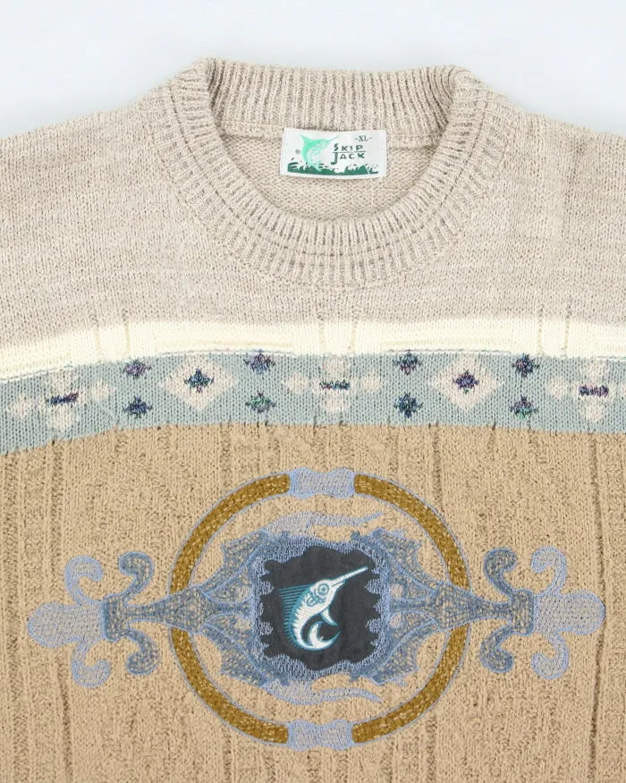 Vintage 90's Skip Jack Chunky Embroidered Knit Jumper- XL sold by Rokit product image thumbnail 3