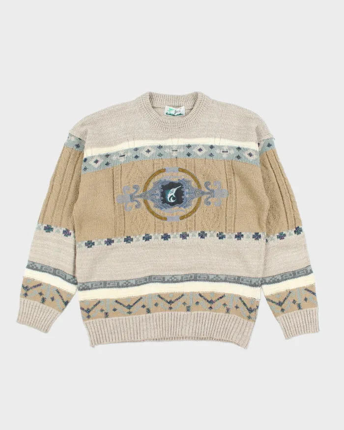 Vintage 90's Skip Jack Chunky Embroidered Knit Jumper- XL sold by Rokit