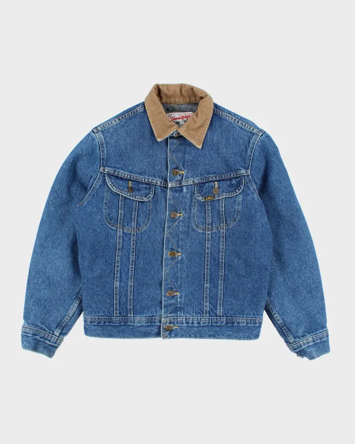 Vintage Lee Storm Riders Medium Wash Denim Lined Jacket - M sold by Rokit
