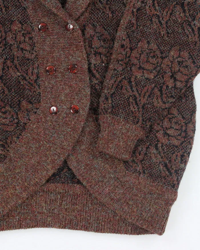 Vintage 80s Sparkly Chunky Knit Cardigan - L sold by Rokit product image thumbnail 4