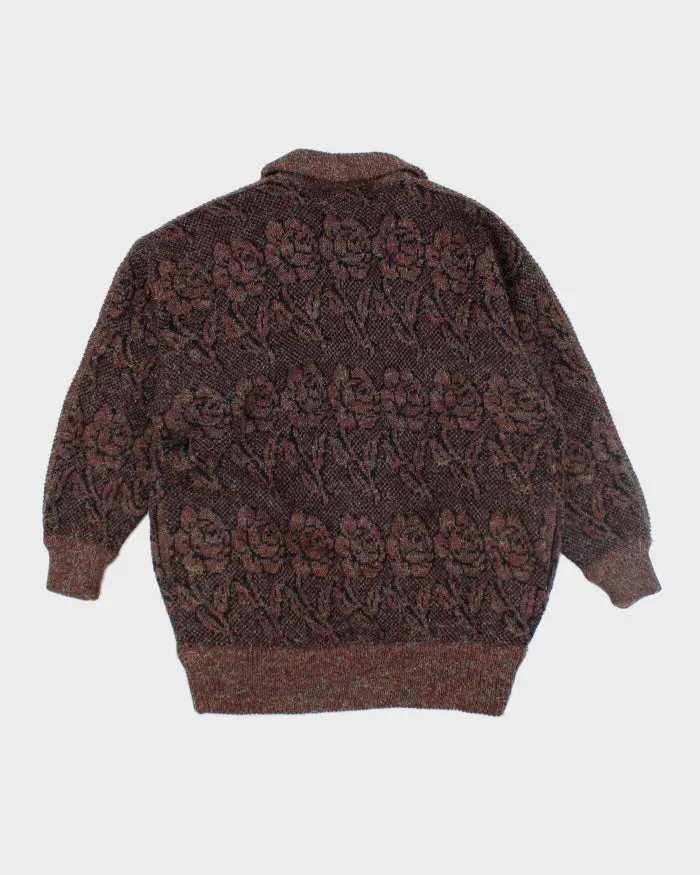 Vintage 80s Sparkly Chunky Knit Cardigan - L sold by Rokit product image thumbnail 2