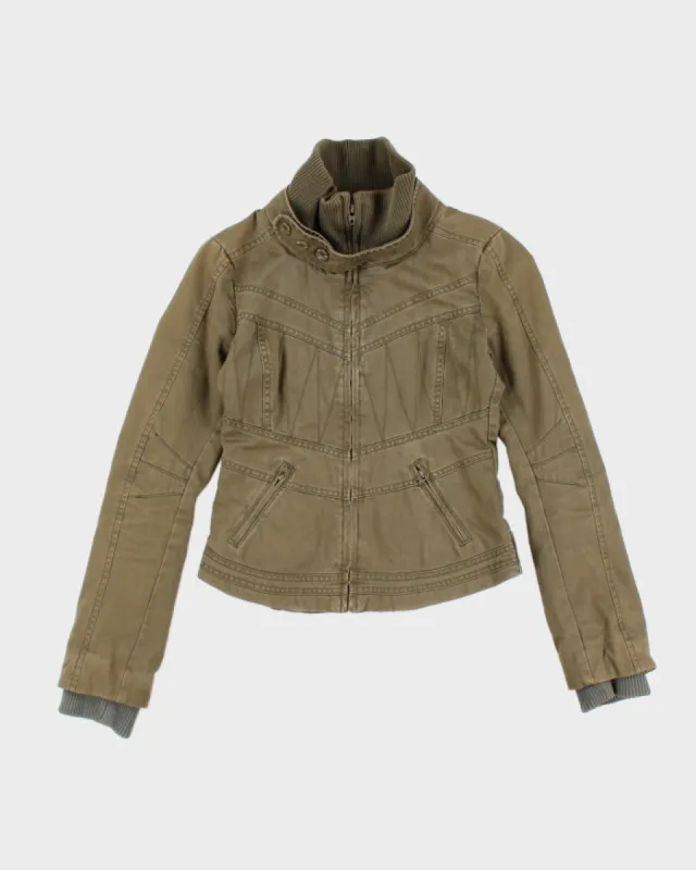 Vintage Women's Y2K Diesel Cropped Panel Jacket - S sold by Rokit