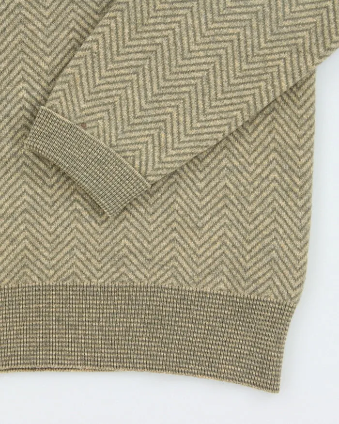 Vintage Pierre Cardin Green Pattern Knit Jumper - M sold by Rokit product image thumbnail 4