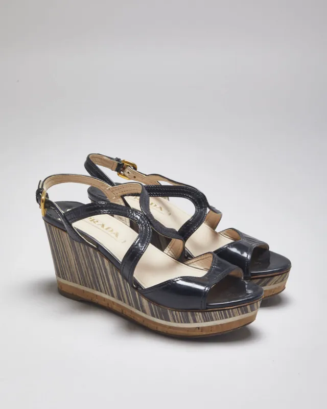 Prada Platform Wedge Sandals - UK4 sold by Rokit