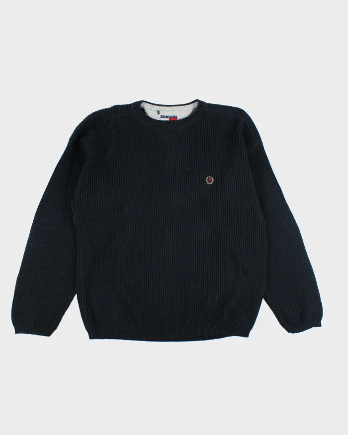 Vintage 2000's Tommy Hilfiger Chunk Embroidered Knit Jumper - L sold by Rokit
