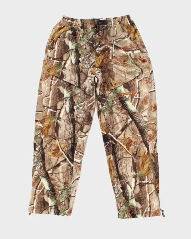 Vintage 2000's Real Tree Camo Fleece Heavyweight Adjustable Trousers - L sold by Rokit
