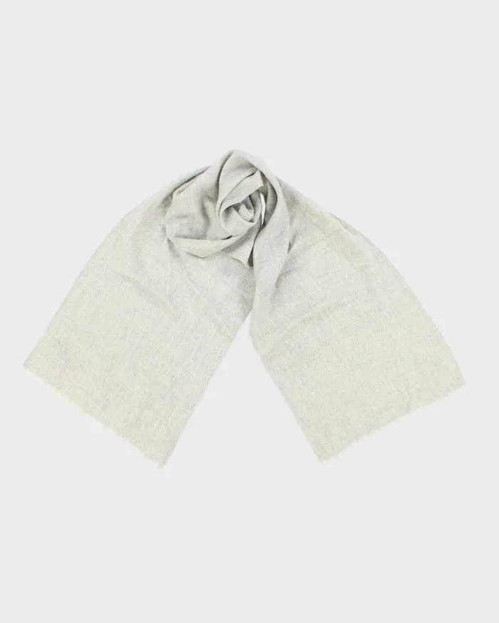 Woven Grey Cashmere Scarf sold by Rokit