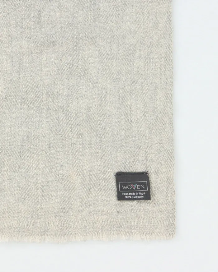 Woven Grey Cashmere Scarf sold by Rokit product image thumbnail 4