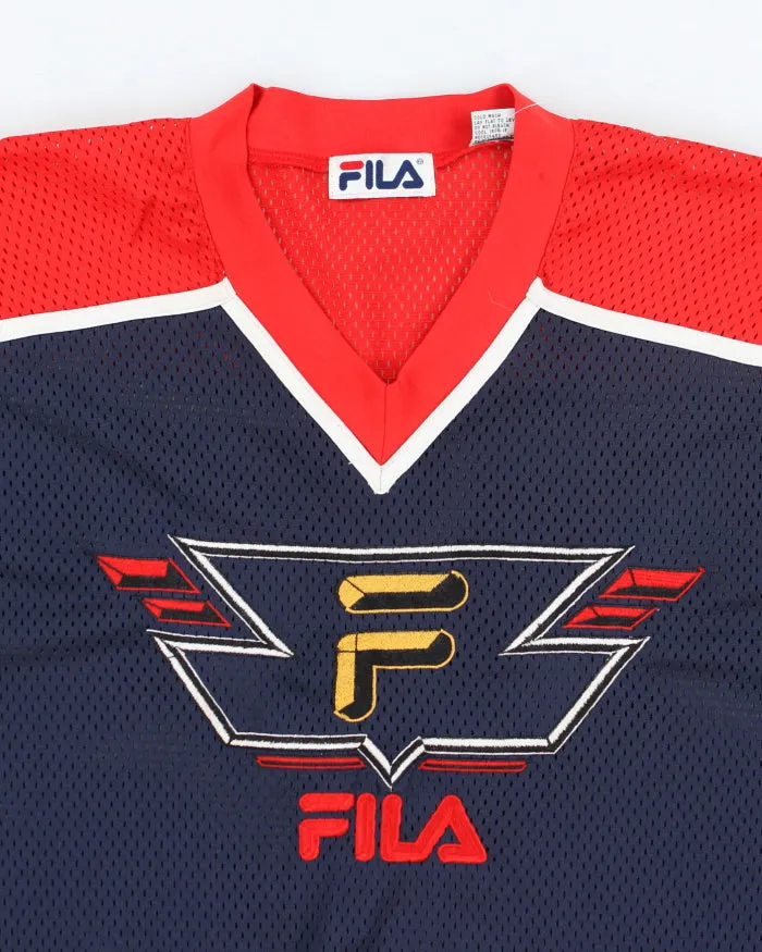 Vintage 90's Fila Embroidered Hockey Style Jersey - L sold by Rokit product image thumbnail 3