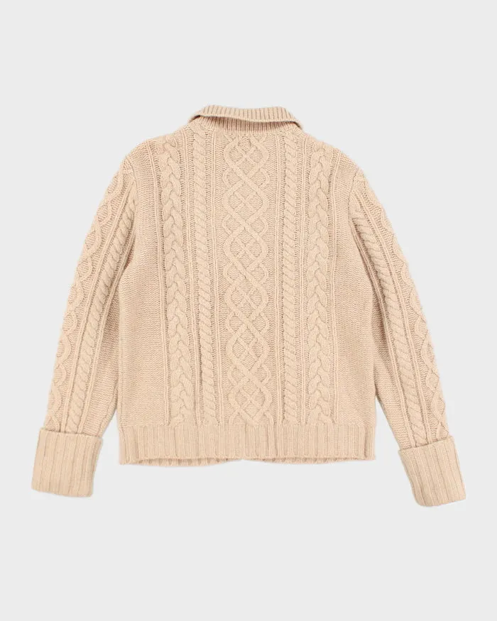 Vintage Gap Lambswool Cable Knit Zip-up - L sold by Rokit product image thumbnail 2