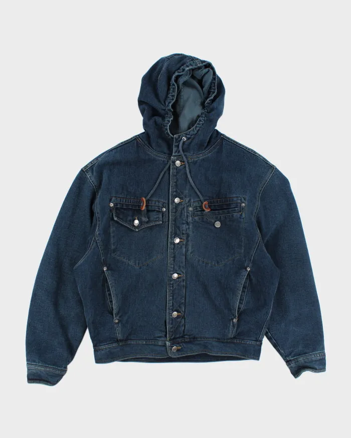 Vintage 90's GAP Heavyweight Hooded Denim Bomber Jacket - M sold by Rokit