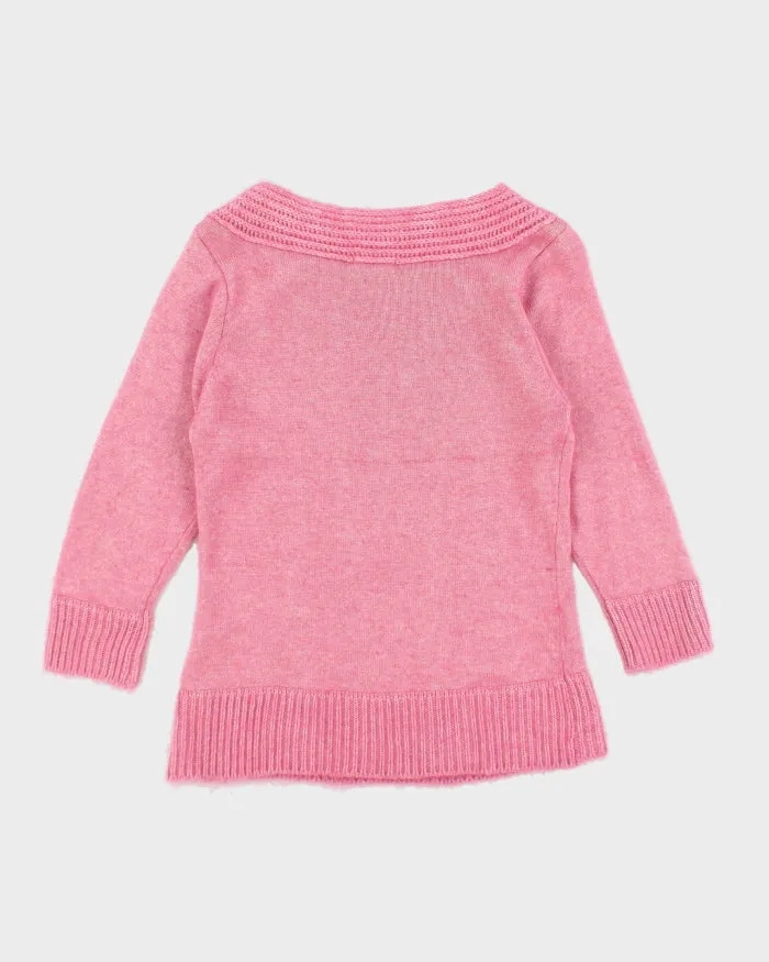 Vintage Elle Angora Blend Pink Knit Jumper - S sold by Rokit product image thumbnail 2