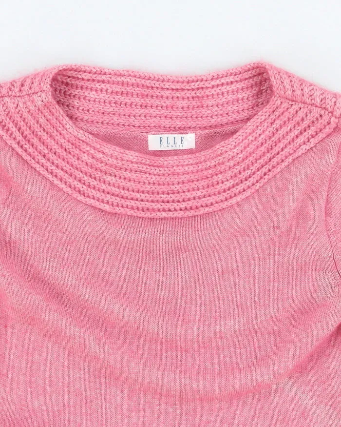 Vintage Elle Angora Blend Pink Knit Jumper - S sold by Rokit product image thumbnail 3