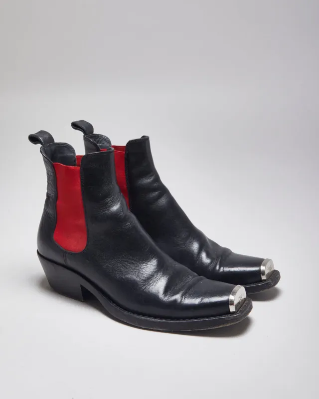 Calvin Klein x Raf Simons 250W39NYC Black Leather Boots - UK5 sold by Rokit