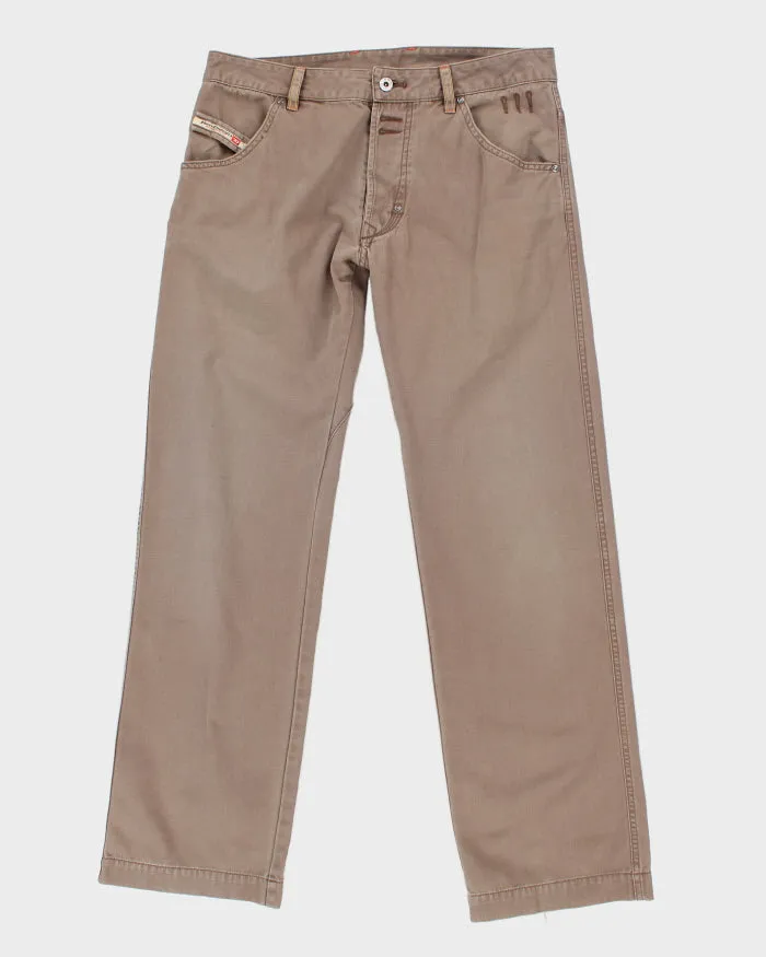 Vintage Diesel Brown Trousers - W34 L33 sold by Rokit