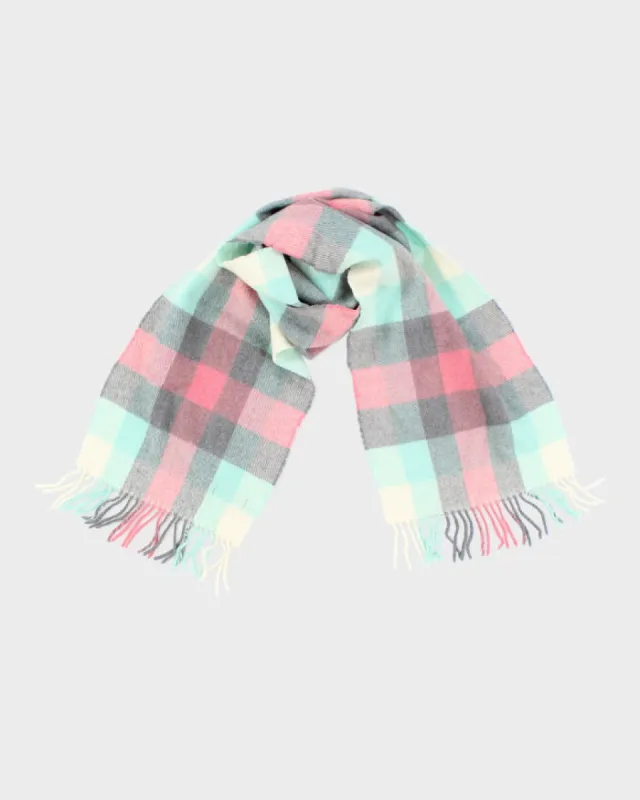 John Hanky Checked Wool Scarf sold by Rokit