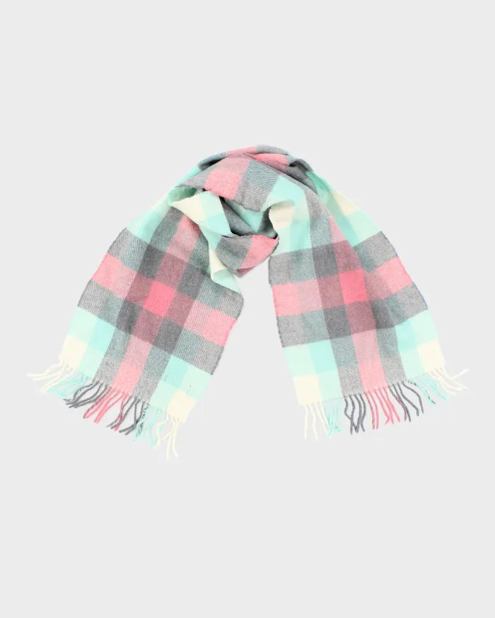 John Hanky Checked Wool Scarf sold by Rokit