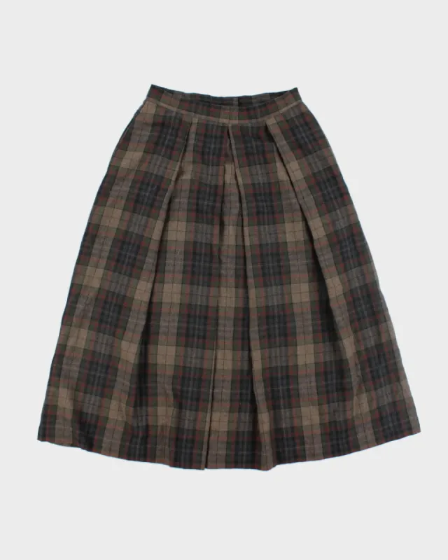 Vintage Snazzie Wool Blend Checked Skirt - S sold by Rokit
