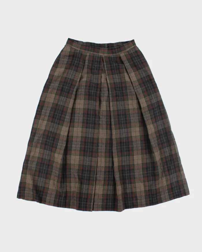 Vintage Snazzie Wool Blend Checked Skirt - S sold by Rokit