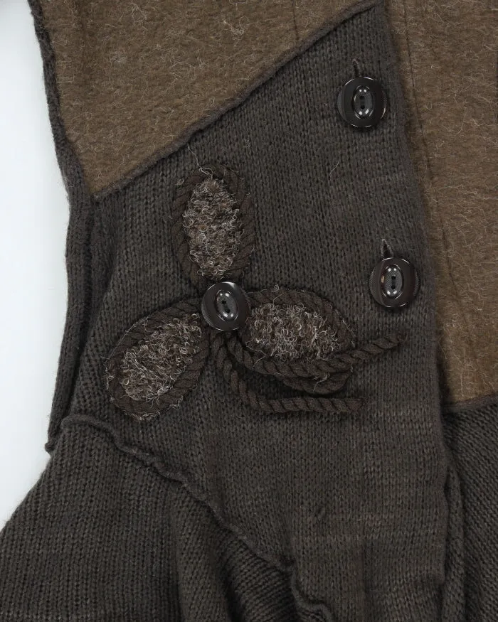 Y2k 00s Papa Brown Mohair & Wool Blend Cardigan - M sold by Rokit product image thumbnail 4